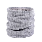 Women solid neck gaiter Multifunctional tubular scarf Thicker acrylic custom logo neck warmer