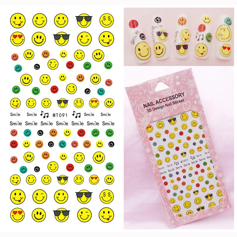 MT 91-100 korea japanese 3d nail sticker back adhesive smile face cartoon fruit letters decoration nail sticker for nail art, Colorful
MT 91-100 korea japanese 3d nail sticker back adhesive smile face cartoon fruit letters decoration nail sticker for nail art, Colorful