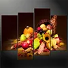 Giclee artwork 4 panels canvas print fruit basket painting for dinning room home hotel cafe modern Wall Decoration