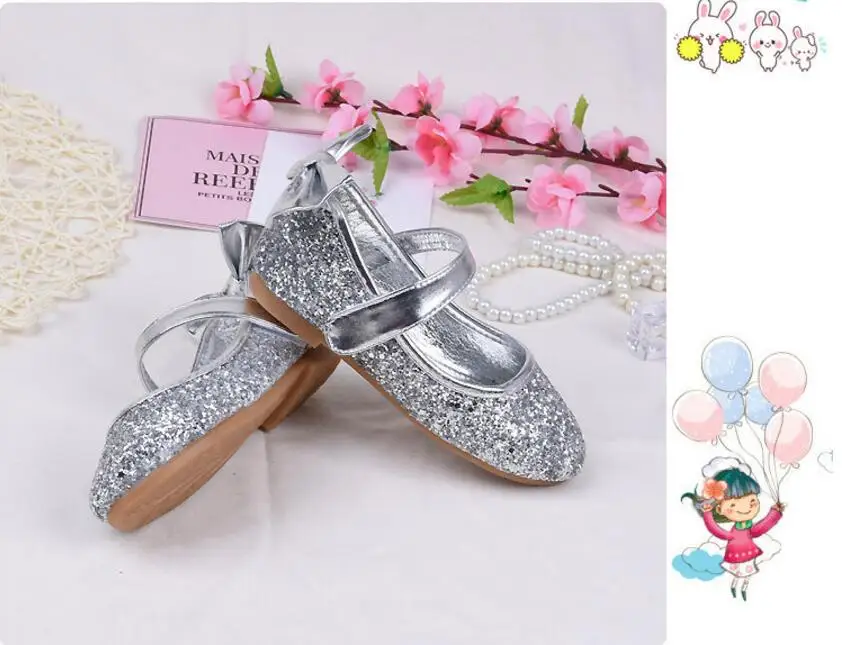 Girls Sequins leather sandals-29
