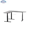 UPLIFT L Shape Single-Sided Back to back Height Adjustable Standing Desk with Partition Table Standing Office Desk