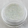 450g Transparent Glass Caviar Nail Art Decoration Beads, Micro Beads, For Nail Care, Dyed, No Hole, Clear, 0.6~0.8mm