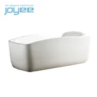 Sanitary Ware Modern White Matte Oval Acrylic Solid Surface Stone Resin Freestanding Bathtub