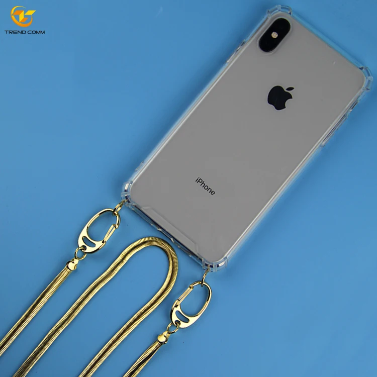 Necklace Transparent TPU Acrylic Phone Case With Shoulder Strap Metal Chain For iPhone
Necklace Transparent TPU Acrylic Phone Case With Shoulder Strap Metal Chain For iPhone