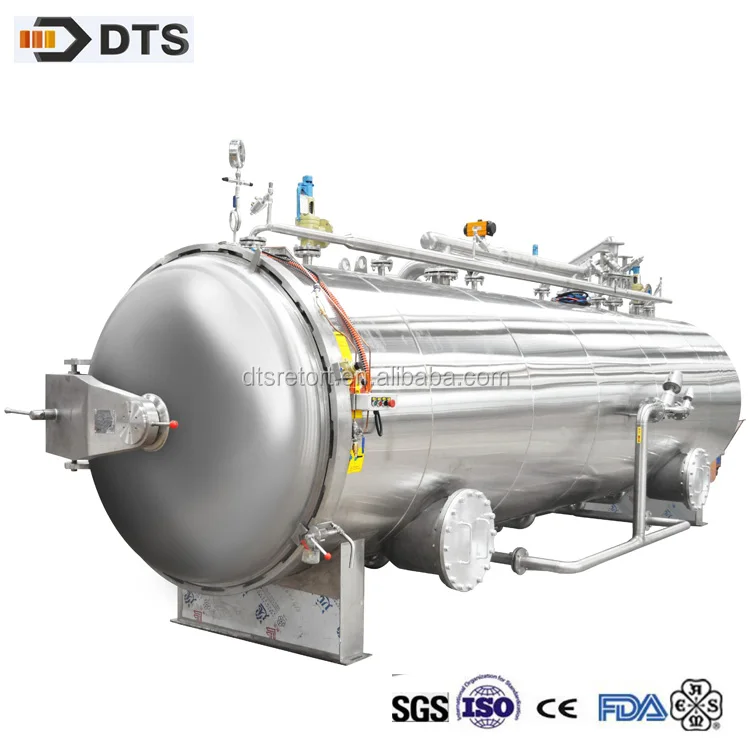 double -layer water immersion sterilization retort/food machine/steam autoclave for canned milk