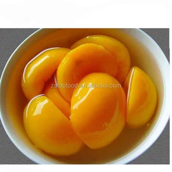 canned yellow peach havles in light syrup