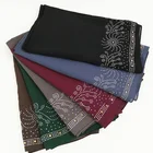 Factory wholesale new style tudung women ladies chiffon diamond muslim beaded hijab scarf
