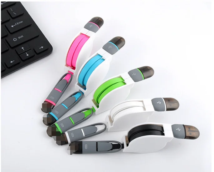 2017 Gift Logo Customized 3FT 6FT 9FT Retractable USB Charging Cable, 2 IN 1 Retractable USB Cable, Blue;black;red;green;etc
2017 Gift Logo Customized 3FT 6FT 9FT Retractable USB Charging Cable, 2 IN 1 Retractable USB Cable, Blue;black;red;green;etc