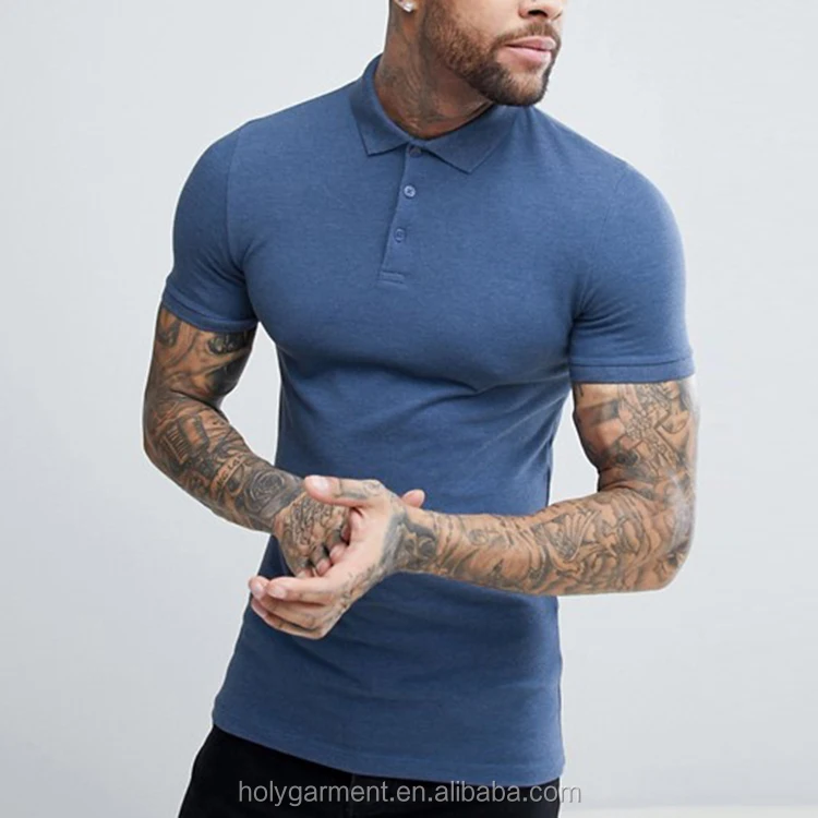 mens muscle fit polo shirts