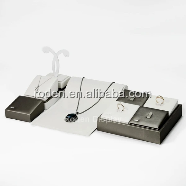 necklace standing bust display pu leather jewelry display