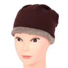Plain Fashion Multi Purpose Polar Fleece Thick Warm Winter Hats Scarf Set Head Beanie Hat With Rope