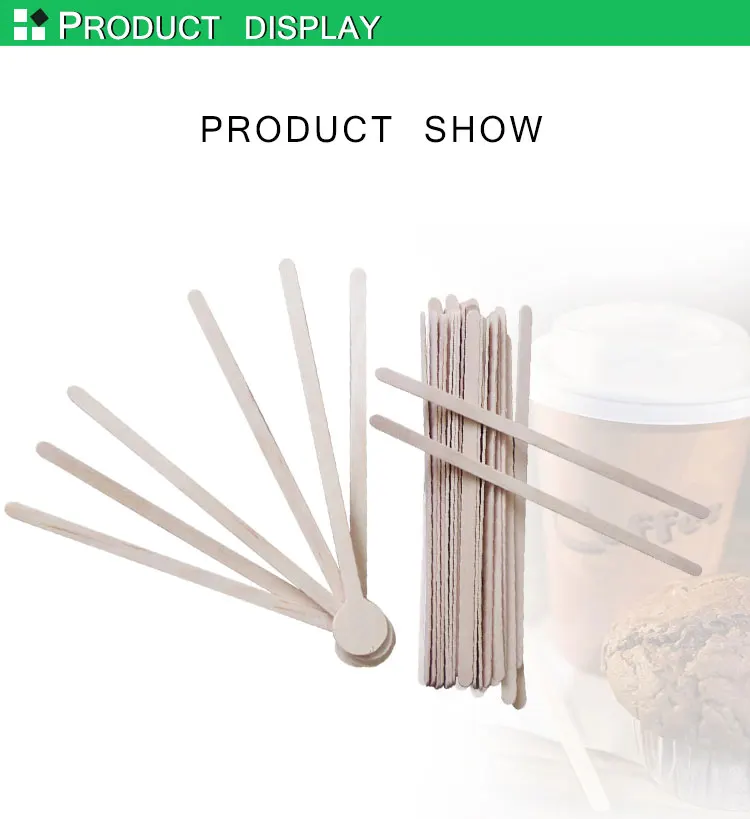 Food grade wood stirrers biodegradable coffee stir stick