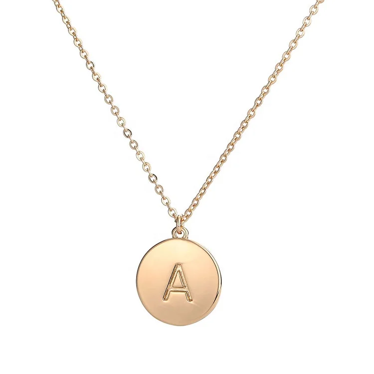 Initial Necklace Gold Circle Letter A Necklace Smooth Casting Gold Brass Thin Chain 26 Alphabet Letter Coin Pendant Necklace
Initial Necklace Gold Circle Letter A Necklace Smooth Casting Gold Brass Thin Chain 26 Alphabet Letter Coin Pendant Necklace