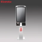 Fast Food 32'' Self Service Touch Screen Order Payment Kiosk With Thermal Printer And Qr Scanner