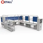 esd electronic assembly metal industrial steel working table with LED light and drawer for sale