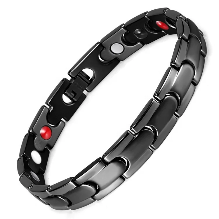 Made in China Custom Jewelry Stainless Steel Black Magnetic Bracelet Germanium Men Energy Bracelet, Silver;gold;black;rose gold;silver gold
Made in China Custom Jewelry Stainless Steel Black Magnetic Bracelet Germanium Men Energy Bracelet, Silver;gold;black;rose gold;silver gold