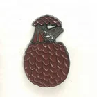 black metal three levels soft enamel slide dragon badge