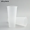 500ml 16oz Competitive price customization logo reusable milk tea injection plastic cup