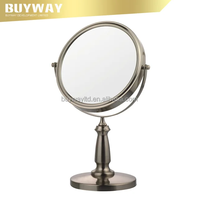 Decorative Double sided metal vanity makeup Gourd Standing magnifying mirrors