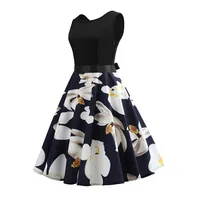 Wholesale Printed Pattern Elegant Summer Women Sleeveless One-Piece Casual Dresses Ladies
Wholesale Printed Pattern Elegant Summer Women Sleeveless One-Piece Casual Dresses Ladies