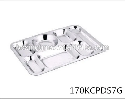 Hospital 5 Compartment Stainless Steel Fast Food/Snake Plate/Dish/Tray
