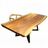 vintage style beautiful live edge walnut slab dinning room furniture solid wood dining table