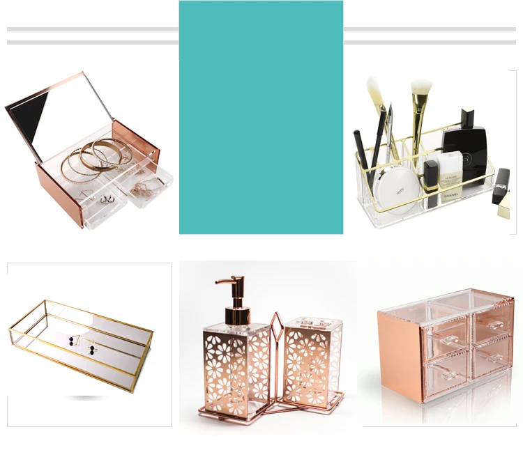 hot new products rose gold acrylic box acryl organizer display