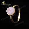 Gemstone man rings, opal white natural agate druzy ring XYR200257-A13