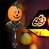 Hot Sale Promotion Portable Halloween Glowing Pumpkin Light Cane Pumpkin Shaped Flash Light with Scary Sound Party Supplies