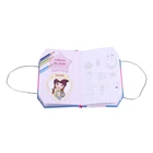 Hardcover princess coloring book bag shaped book printing with handle