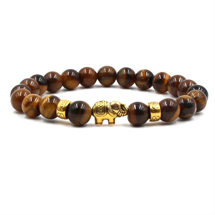 Natural Stone Tiger Eye Bead Buddha Bracelets Elephant Bracelets For Women Men Jewelry Bangles (KB8050), As picture
Natural Stone Tiger Eye Bead Buddha Bracelets Elephant Bracelets For Women Men Jewelry Bangles (KB8050), As picture