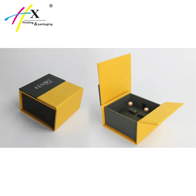 gray cardboard fancy paper leather jewelry earrings gift box