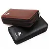 Hot sale men leather MiniMalist vintage business clutch men dual zipper wallet