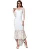 Wholesale New White Elegant Lace Long Evening Party Dress