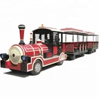 Electric train trackless diesel road train