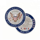 Custom logo double side military army silver challenge coin maker