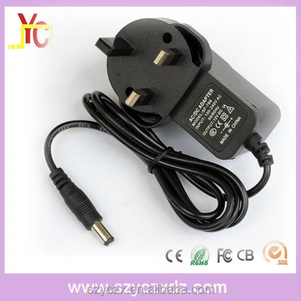 UK AC/DC black 12V 1A 10W power adapter plug use for Audio-visual products