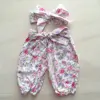 Baby floral Capri pants wholesale cotton baby girls Harem Pants with headband