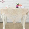 LongShowWholesale Polyester Gold Organza Lace Embroidery Table cloth