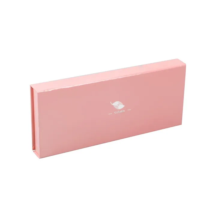 design pink paper packaging cardboard magnetic closure gift box