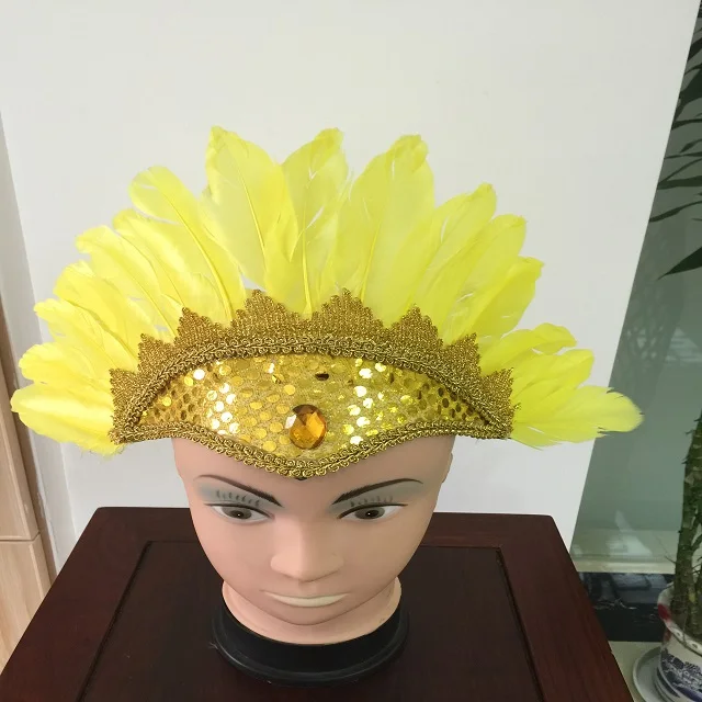 Adults Mardi Gras Fancy Dress Party Carnival/Christmas feather headdress