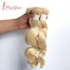 Factory price selling body wave virgin brazilian hair extensions,613 vigin human hair weave