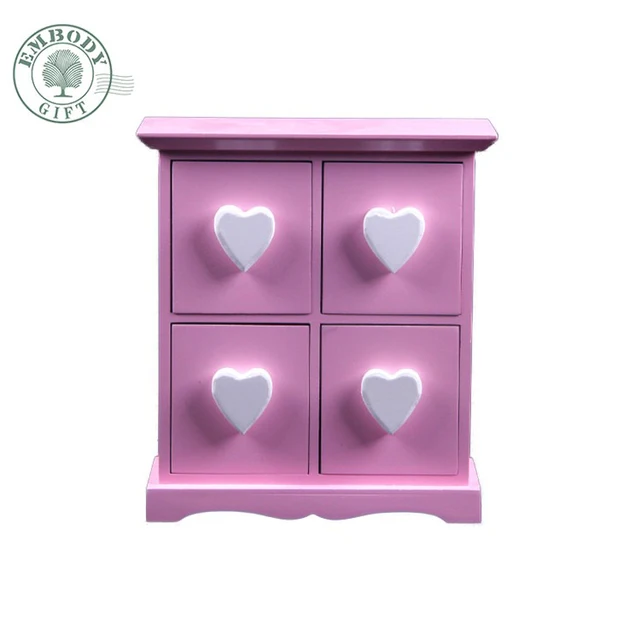 New style standing mirror jewelry wooden box
