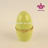 Factory manufacture Beautifully various color glazed egg shaped mini ceramic trinket box,Art style decorative porcelain