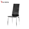 Free Sample Metal Chrome White Cream Leather Dining Chair