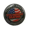 Customized logo flag metal badge stampede iron pin printing pins