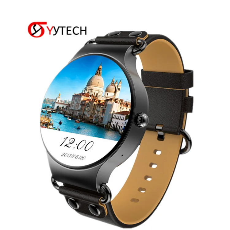 

SYYTECH KW98 Smart Watch 3G Phone MTK6580 Quad Core WIFI GPS Heart Rate Monitoring Sports Pedometer Smart Bracelet, Black,brown