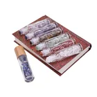 trending products fancy crystal jade roller ball empty 10 ml glass bamboo roller bottle for perfume, essential oil