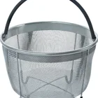 Stainless Steamer Basket Pot Steamer Basket with Silicone Handle, Amazon hot selling 6 qt JS-B002F