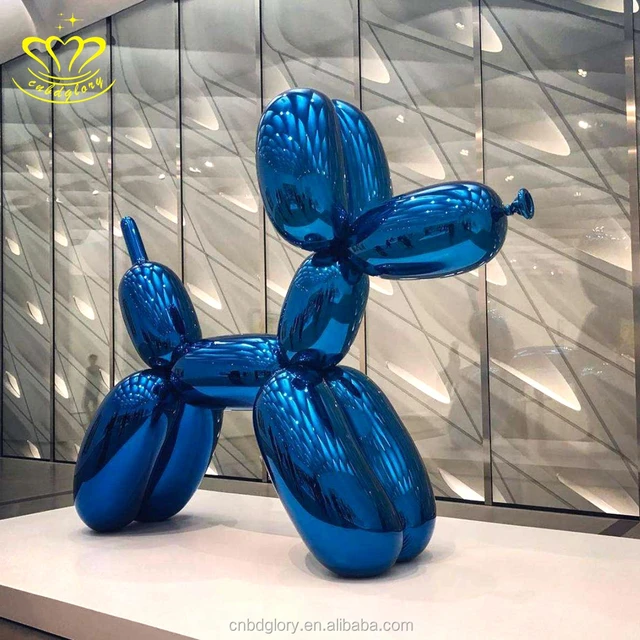 garden decoration fiberglass resin cartoon balloon dog sculpture
